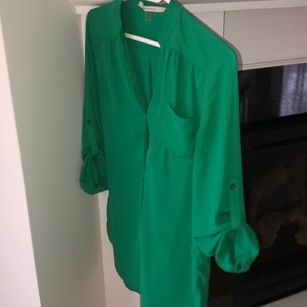 Clover Green Silky Blouse